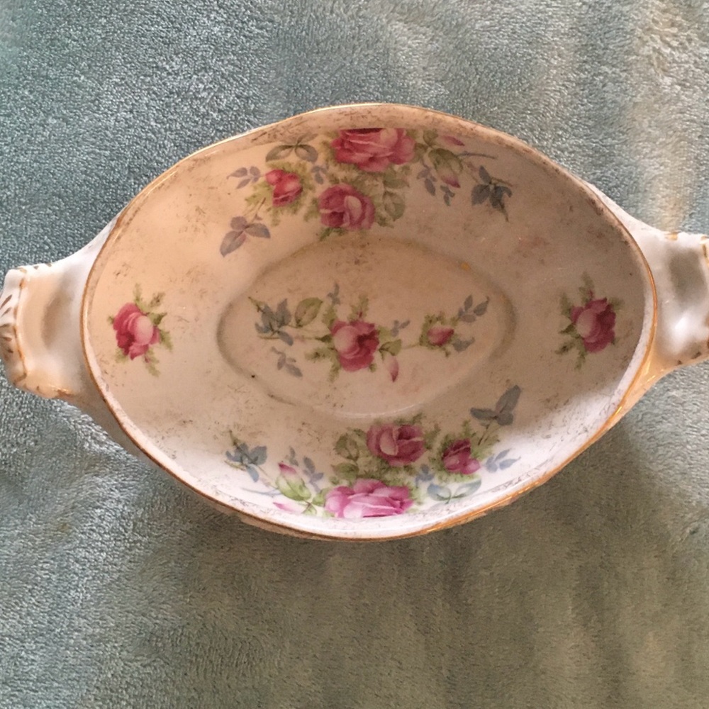 Vintage Norcrest bowl, Dresden rose